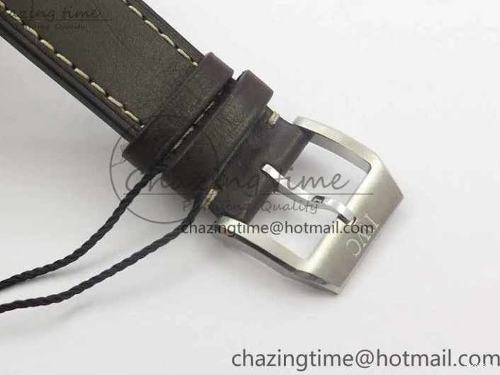 MIROTIME 0508 Pilot Chrono Spitfire IW387903 SS ZF 1:1 Best Edition Black Dial on Brown Leather Strap A OdorResistant 7127